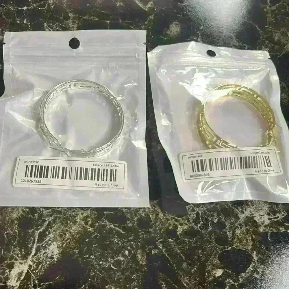 Fashion jewelry ladies earrings gold and sliver